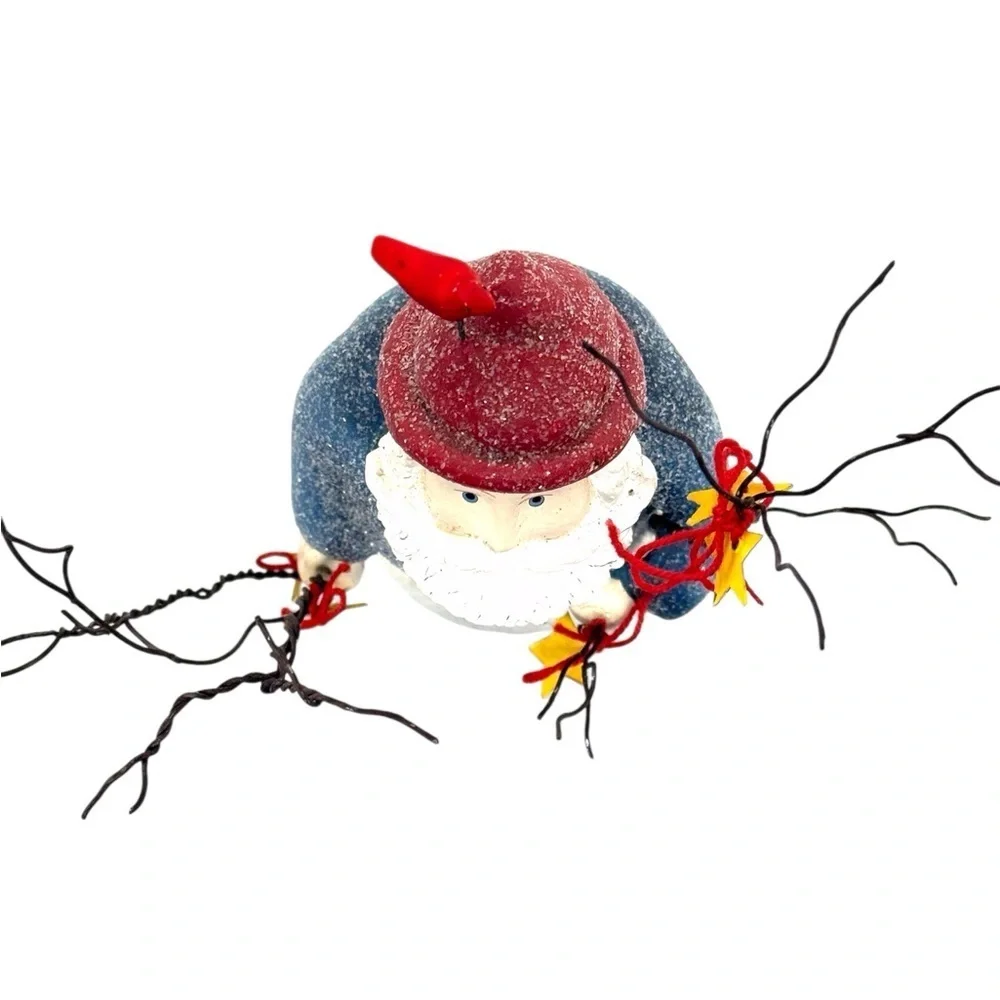 Department 56 Belsnickle Santa Figurine Vintage Glittery Blue/Red/White GUC